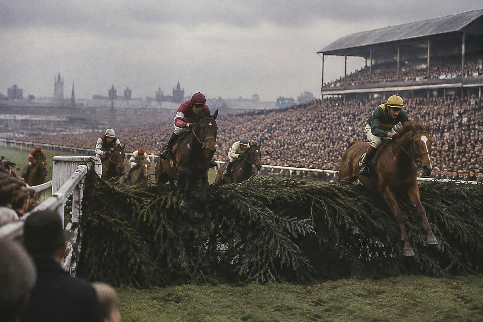 Illustration inspired by the Grand National fences at Aintree